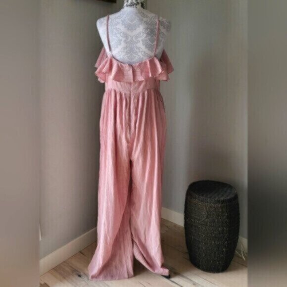 Pink Wide Leg Pantsuit / Jumpsuit NWT Women's Sz XL - Picture 10 of 16